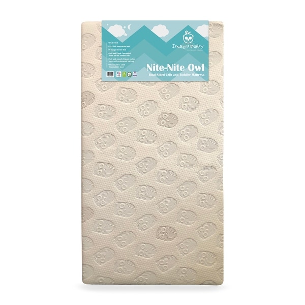 slide 2 of 2, Mattress Nite-Nite 52" Wide Dual Sided Crib Mattress, Cream