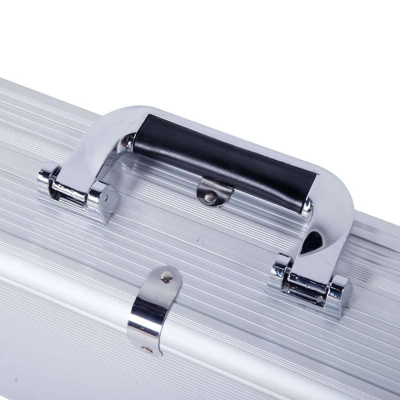 Aluminum Combination Lock Gun Case, Silver