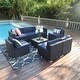 preview thumbnail 4 of 15, Outdoor Rattan Wicker 8-piece Patio Furniture Sectional Sofa Set - 8-Pieces Sets