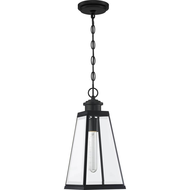 Paxton 1-Light Outdoor Hanging Lantern in Matte Black - Matte Black
