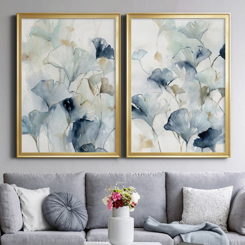 Indigo Ginkgo I Premium Framed Print - Ready to Hang - Multi-Color