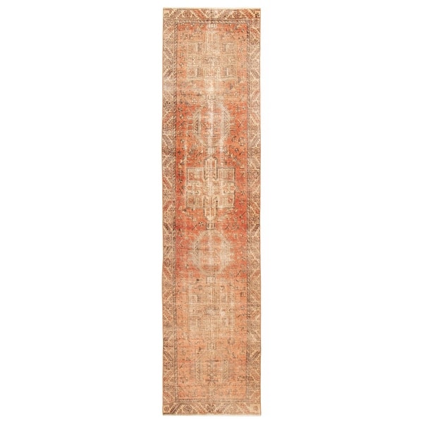 slide 2 of 9, ECARPETGALLERY Hand-knotted Antalya Vintage Copper Wool Rug - 3'1 x 13'7 Copper - 3'1 x 13'7