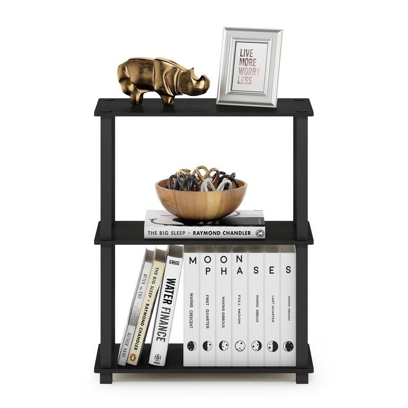 Furinno Turn-S-Tube 3-Tier Compact Multipurpose Shelf Display Rack with Square Tube