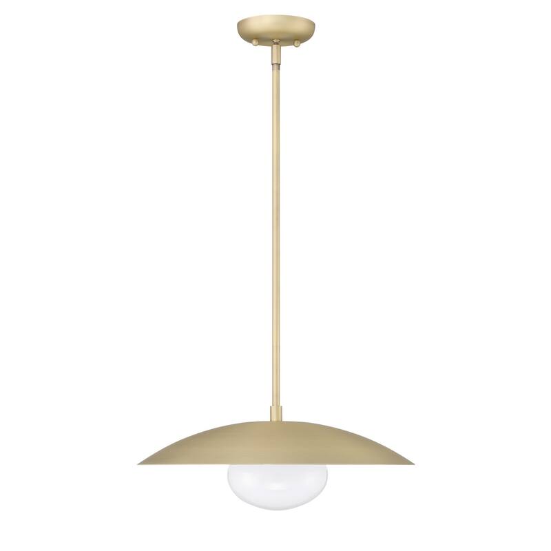 Lumanity Declan Modern Disc Satin Brass 18" Pendant Ceiling Light - 18'' D x 18'' W x 6.5'' H