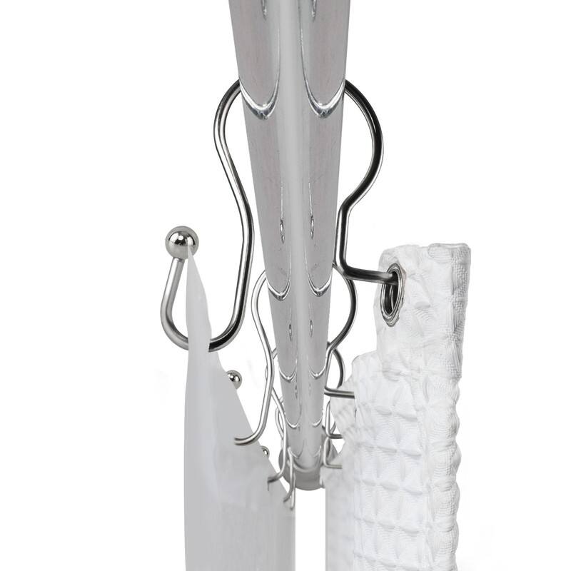 Utopia Alley Double Shower Curtain Hooks for Bathroom, Crystal Design, Set of 12