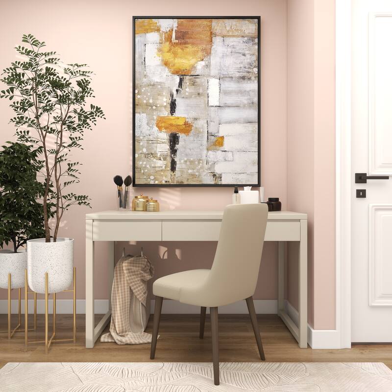 CosmoLiving by Cosmopolitan Gold Glass Living Room Decorative Jars with Metal Lids (Set of 2)