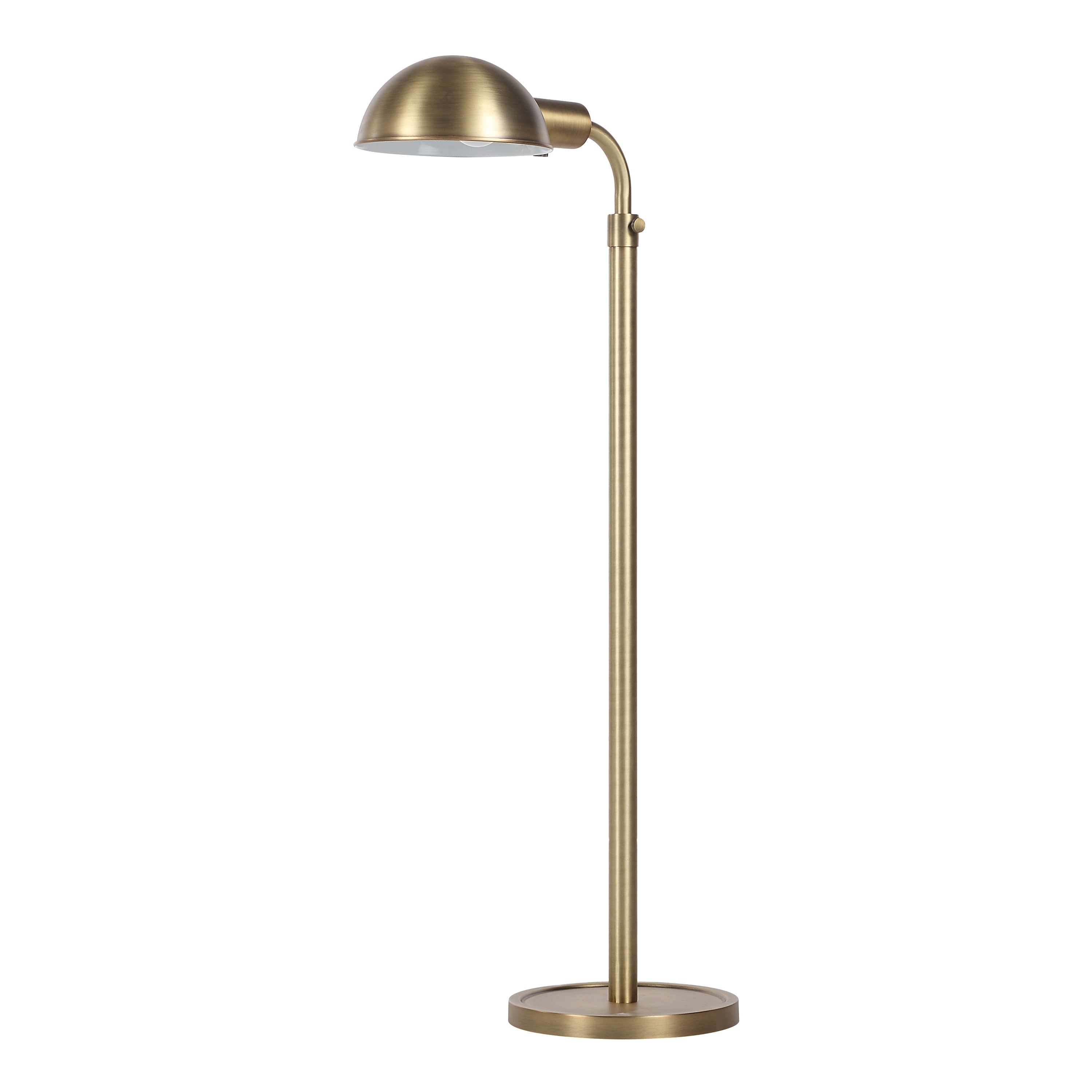 Renwil Cos 45-60" ADJ Height Floor Lamp, Dark Antique Brushed Brass - Yellow