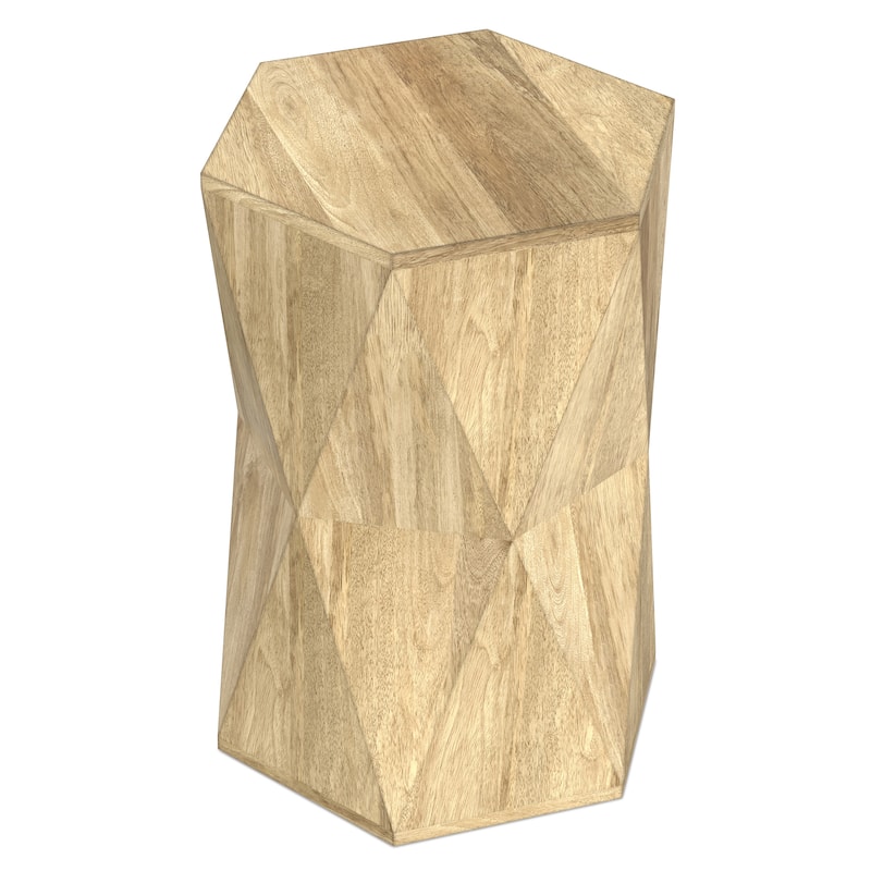 WyndenHall Jerome 16 inch Wide Solid Mango Contemporary End Table & Fully Assembled - 16"W x 16"D x 22"H