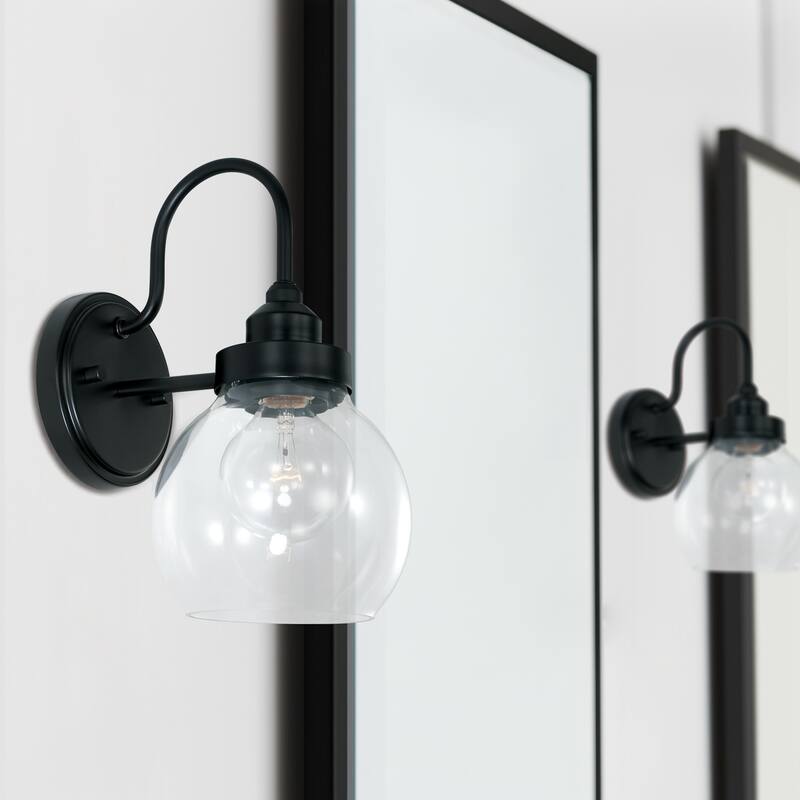 6-inch 1-light Matte Black Wall Sconce