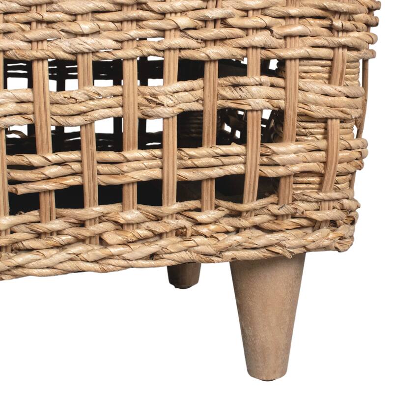 Francis Gamelina Wood Bench with Cushion by East at Main