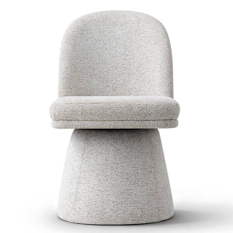 Upholstered Fabric 360 Swivel Dining Chair(Set of 6)