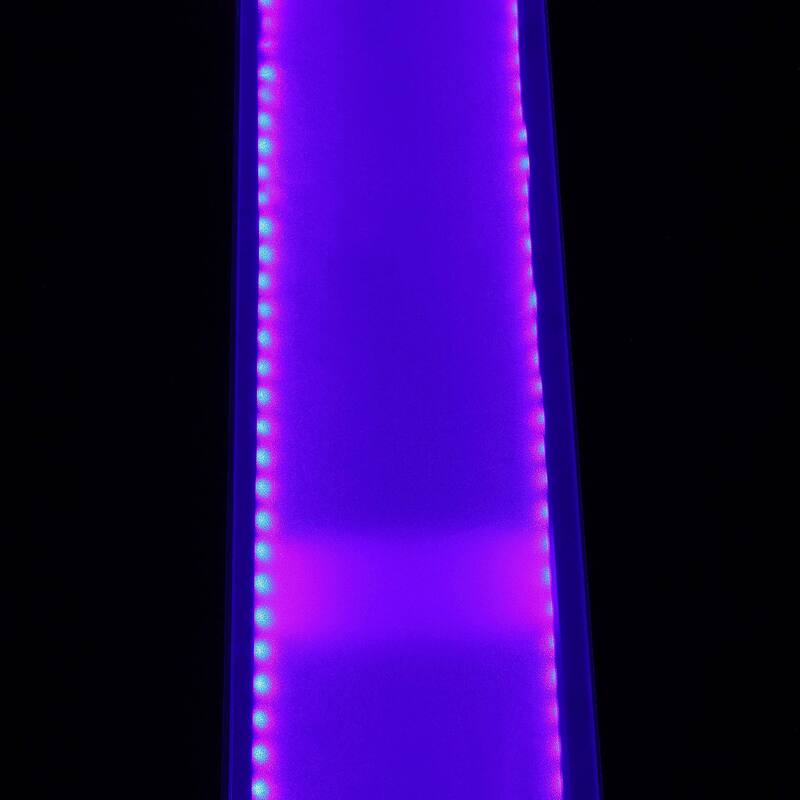 Furniture of America Lumina Contemporary 76-inch Glass Dining Table With LED