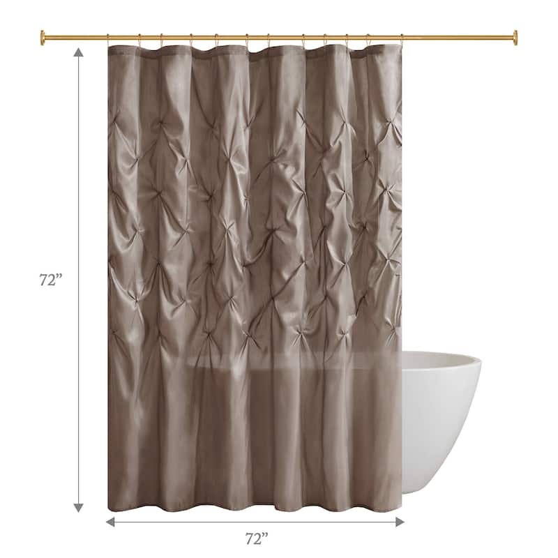 Madison Park Laurel Tufted Semi-Sheer Shower Curtain