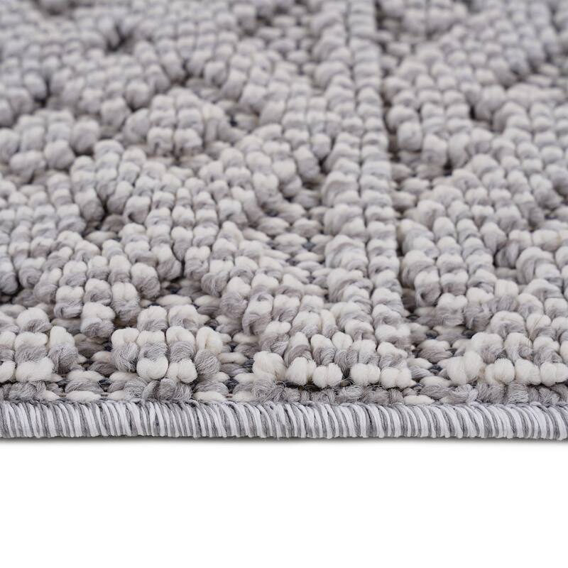 Guros Collection 2X8 Geometric Indoor / Outdoor Non-Shedding Runner Rug - 96" D x 26" W x 0.28" H