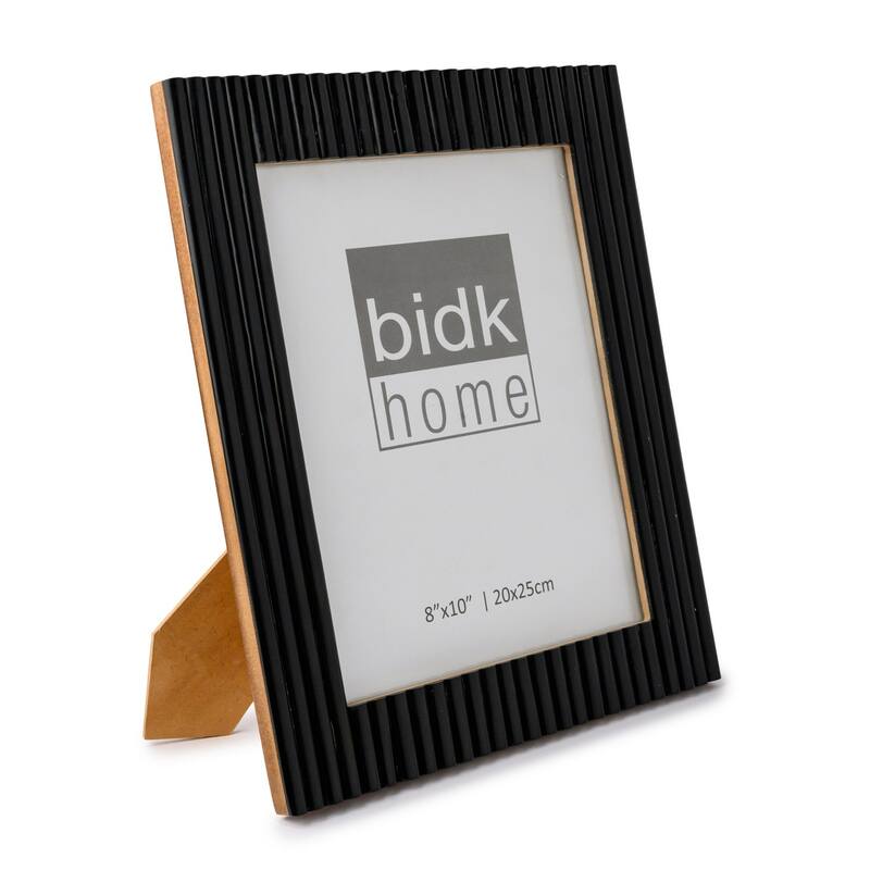 Ridged Rectangular Picture Frame - for 8" x 10" Photo - Black - 8-inchx10-inch