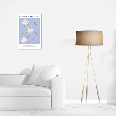 Wynwood Studio Canvas Floral and Botanical Waterlily Lavender Purple and Lavender Modern & Contemporary Wall Art Canvas Print