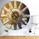 preview thumbnail 1 of 7, Designart 'Country Wagon Wheel Closeup' Oversized Farmhouse Wall CLock