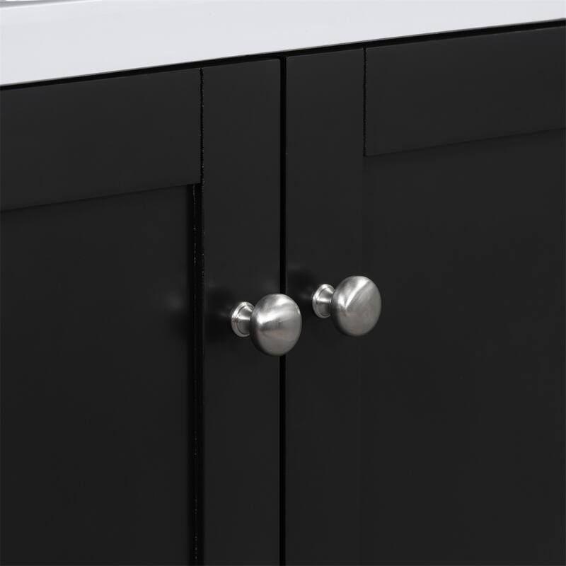 36" Bathroom Vanity with USB Charging, 3 Drawers(Faucets Not Included)