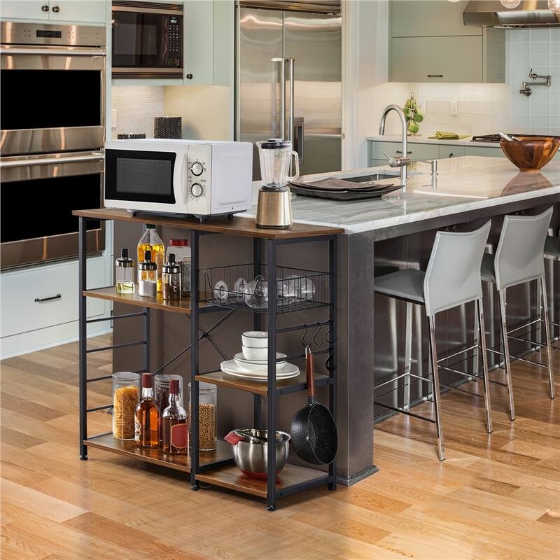 Yaheetech Metal Frame Baker's Rack Kitchen Island Storage Shelf