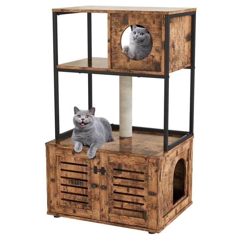 Cat deals litter tower