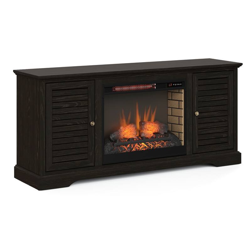 Bridgevine Home Topanga 68 inch Electric Fireplace TV Console for TVs up to 80 inches