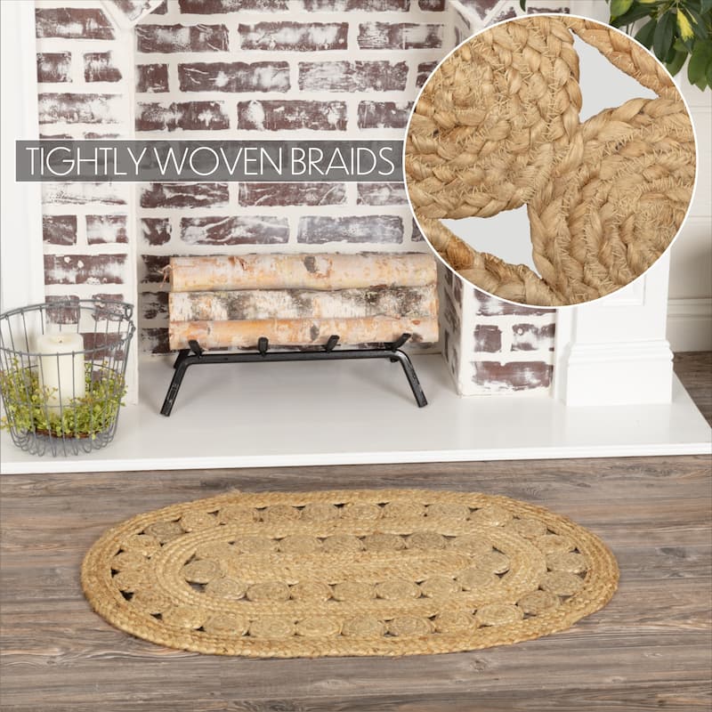 Celeste Jute Oval Rug - 1'8" x 2'6"