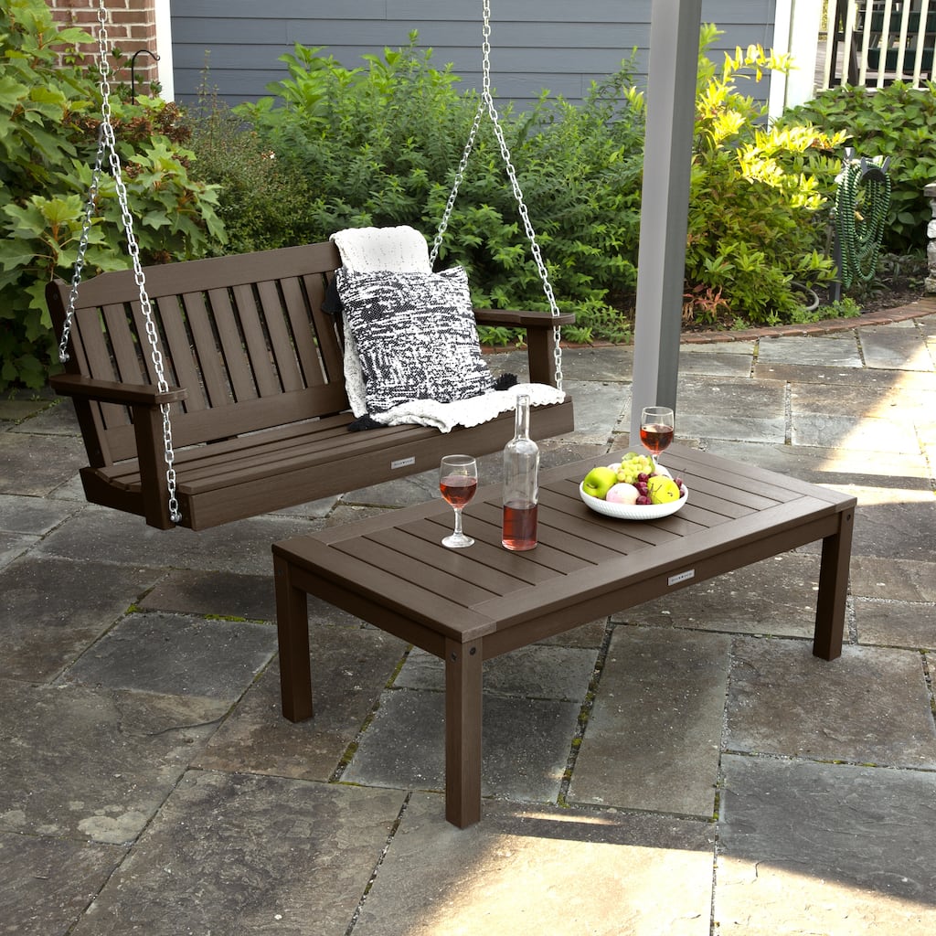 HIGHWOOD Lehigh 4-Foot Porch Swing and Coffee Table