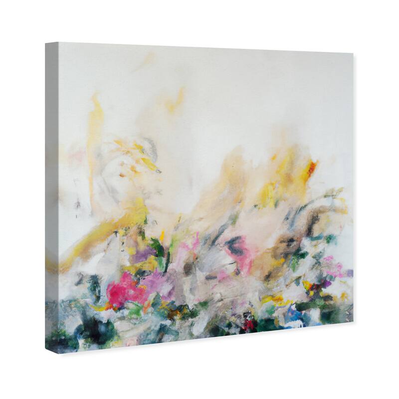 Wynwood Studio Canvas Abstract Blurred Happiness Yellow and Dark Yellow Modern & Contemporary Wall Art Canvas Print