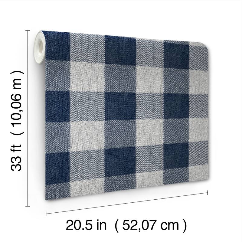 Lumberjack Navy Wallpaper