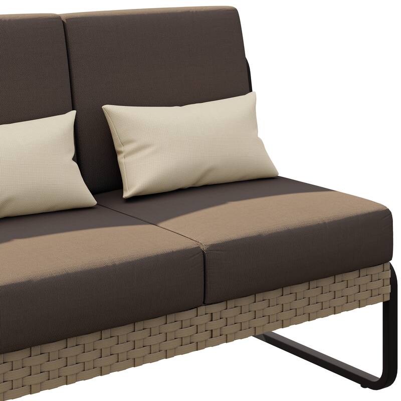 Corvus Akrotiri Outdoor Wicker Armless Loveseat