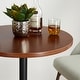 preview thumbnail 23 of 31, Glitzhome 39.5"H Modern Bistro Walnut Top Round Pub Bar Table