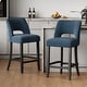 preview thumbnail 4 of 59, Upholstered Counter Height Bar Stools with wood legs for Kitchen Island Dining Room