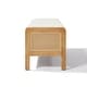 preview thumbnail 13 of 11, Christopher Knight Home - Soft Cushion Oak Beige Upholstered Storage Ottoman Bench with Rattan Sides and Wooden Legs