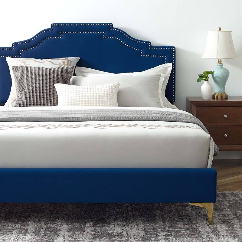 Adelaide Performance Velvet King Platform Bed
