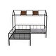 preview thumbnail 3 of 7, Twin Size Sturdy Metal Frame Playhousebed with Seating Area,Easy Sssemble,Exclusive Space for Them During the Playtime.