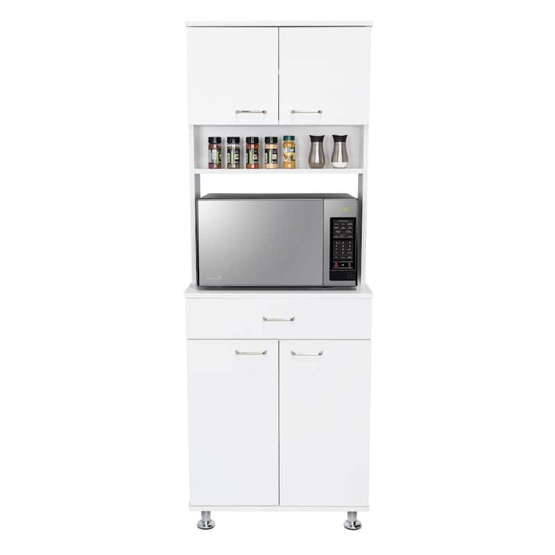 Two Door Cabinets, One Drawer, Four Adjustable Metal Legs