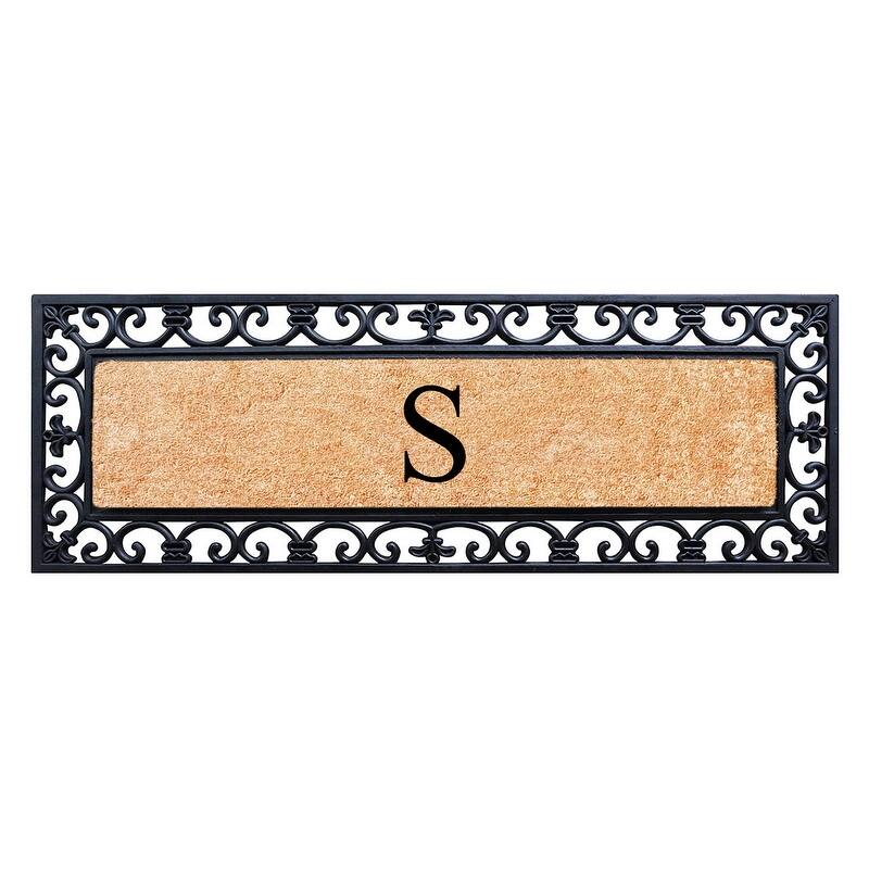 A1HC Exclusive Hand Crafted Myla Monogrammed Entry Doormat, 18" x 48" - S
