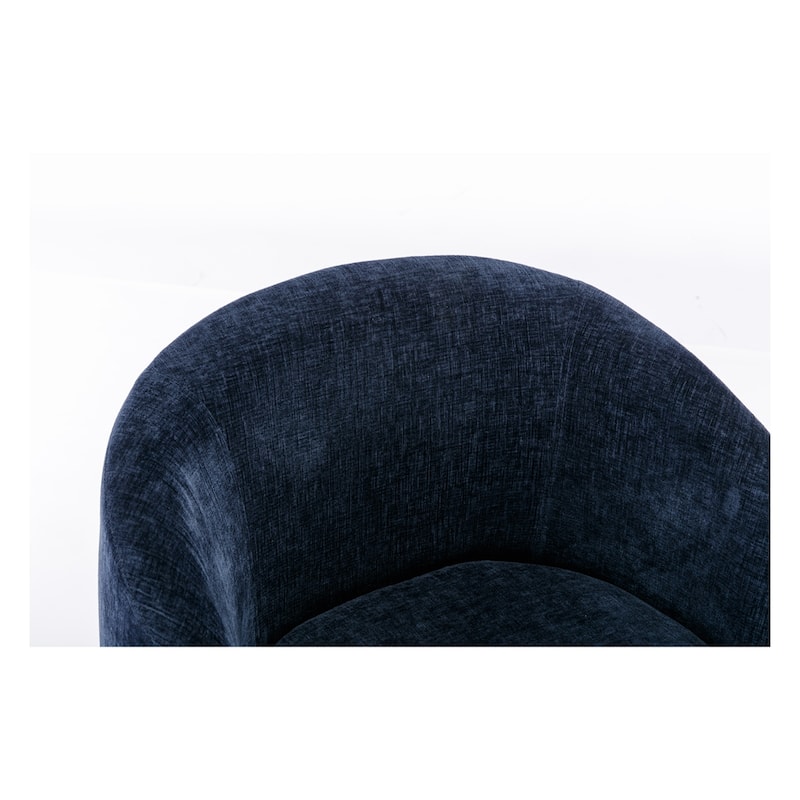 Chenille Fabric Swivel Accent Armchair Barrel Chair