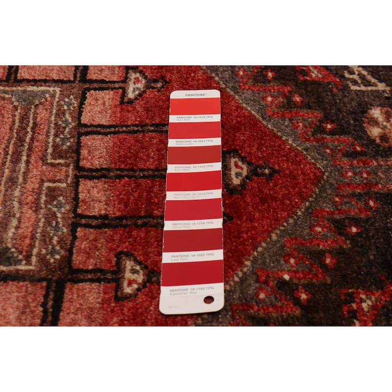 ECARPETGALLERY Hand-knotted Andelz Red Wool Rug - 3'7 x 10'6