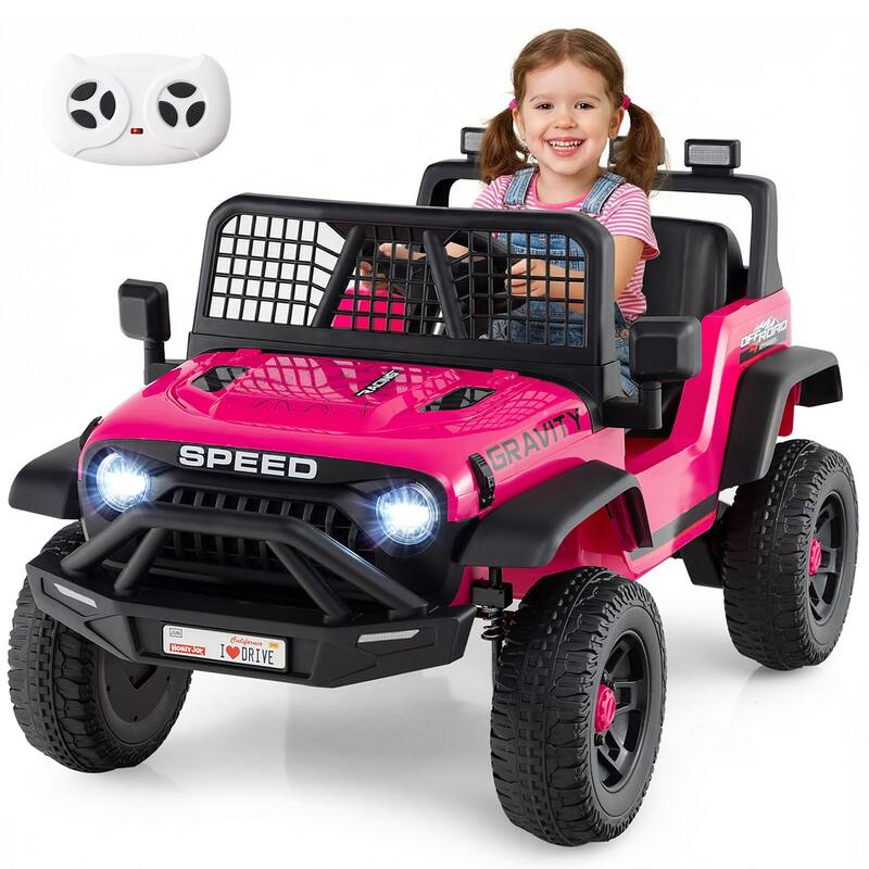 Gymax 24V Ride On Car for Kids Battery Powered Electric Vehicle w/ - Pink