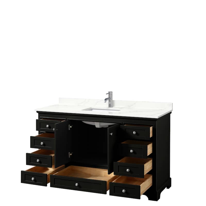 Deborah 60-inch Single Vanity, Quartz Top