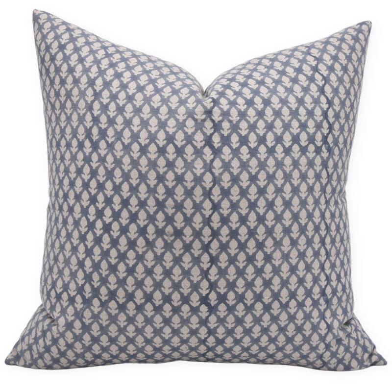 Linen Bohemian Block print pillow Cover - Haryali - Pillow Covers - 14" x 36"