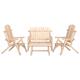 Option Brown 4 Piece 26.8" x 33.9" x 40.6"