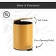 preview thumbnail 41 of 79, Stylish Trash Can with Bamboo Lid and Pedal, 2.5L Capacity - 9.2" H x 8" L x 8" W