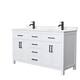 Option White, Black Trim, Carrara Cultured Marble Top