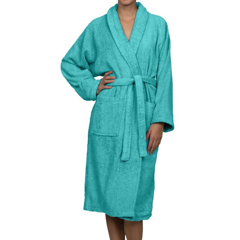 100% Cotton Soft Terry Adult Unisex Lightweight Bathrobe by Superior