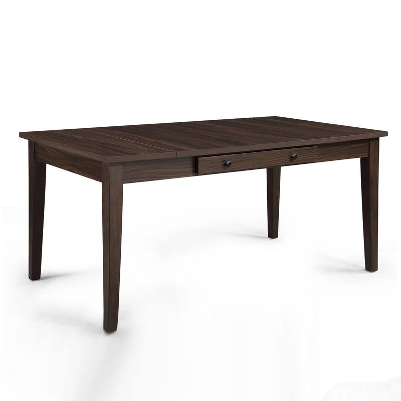 Wogy Dining Table, 66 Inch Brown Wood Top, Lift Top Storage, 2 Drawers - Walnut Brown