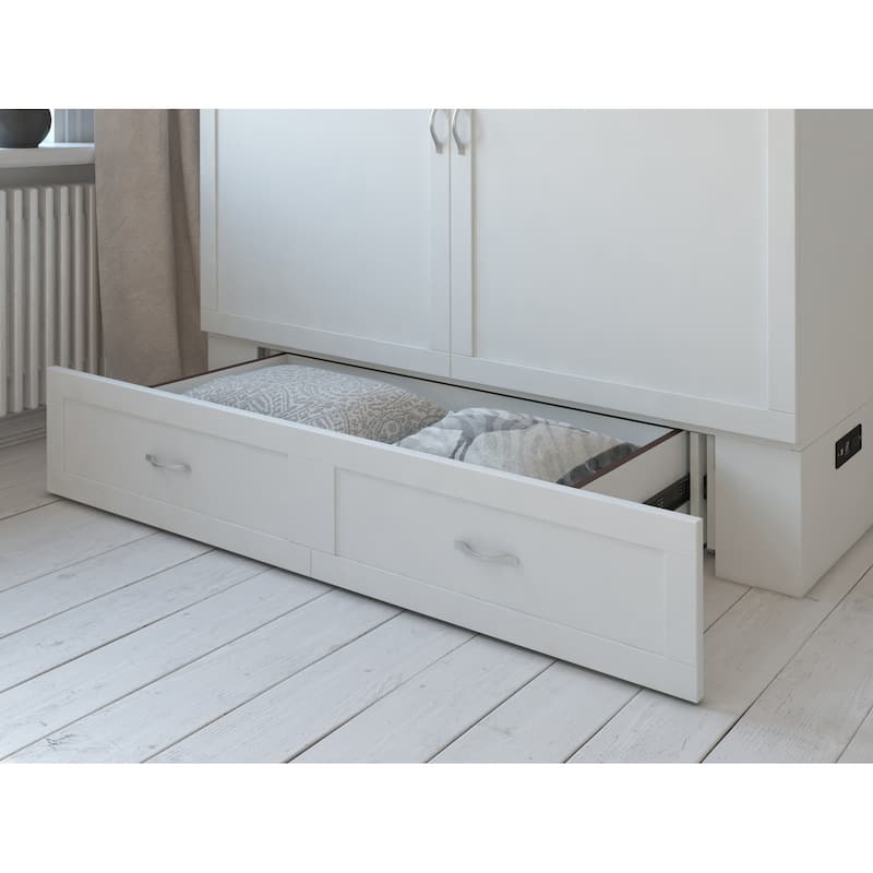 Hamilton Murphy Bed Chest with Mattress and Storage Drawer
