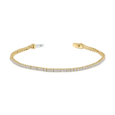 Marquee 4 Carat TW Lab Grown Diamond Tennis Bracelet in 14K Yellow Gold