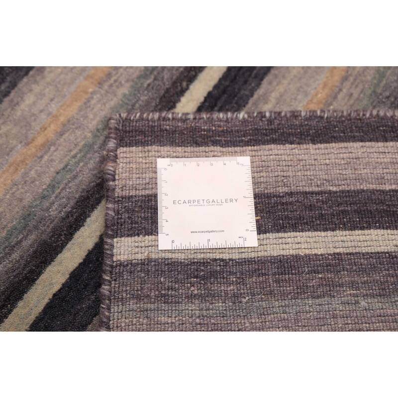 ECARPETGALLERY Hand Loomed Kashkuli Gabbeh Grey Wool Rug - 5'3 x 7'5